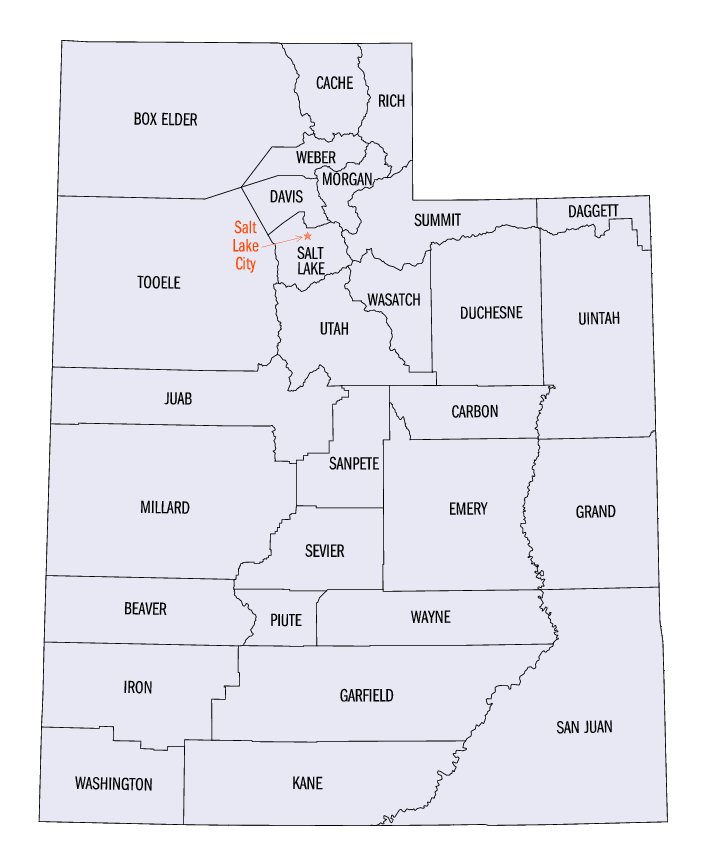 County Map of Utah